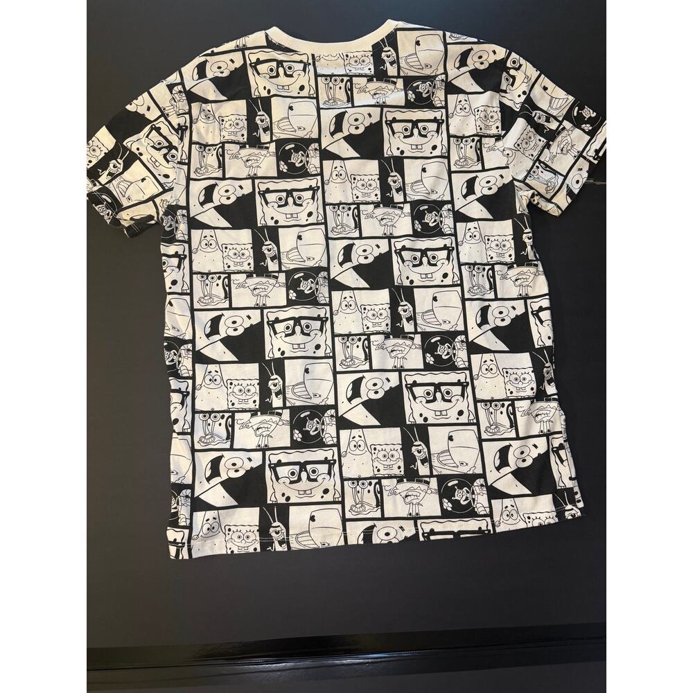 Nickelodeon SpongeBob Men’s L Black/White Graphic T-Shirt - Picture 3 of 4